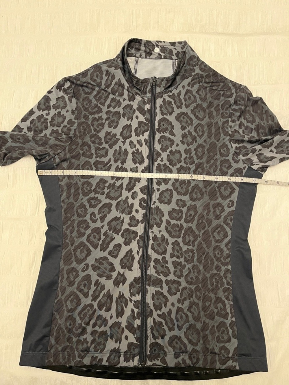 SAMSARA Full Zip Cycling Performance Jersey Leopard Print Short Sleeve Stretch - Picture 15 of 16